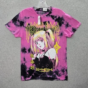 Death Note Women Top Small Pink Tie Dye Shirt Misa Anime Graphic Tee NWT - Picture 1 of 8