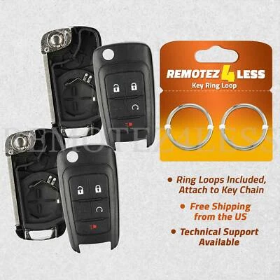 2 for 2015 2016 Chevrolet Impala Remote Shell Case Car Key Fob Cover 4b Rs - Изображение 1 из 4