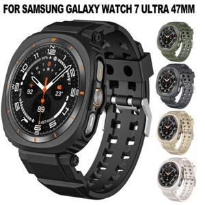 For Samsung Galaxy Watch 7 Ultra 47mm Sports Strap Band + TPU Case Bracelet - Picture 1 of 31