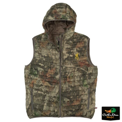 NEW BROWNING PACKABLE PUFFER HOODED VEST - Image 1 of 4