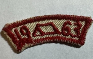 Vintage BSA 1963 Camping Red/white Embroidered Segment Patch - Picture 1 of 2