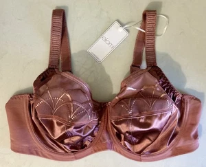 NWT Elomi Cate Full Figure Underwire Lace Cup Bra Adj Straps Rosewood 38DD - Picture 1 of 9