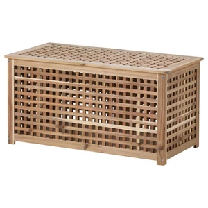 Brand New ikea HOL Storage Coffee Table 98x50 cm Acacia Wood home decoration - Picture 1 of 5
