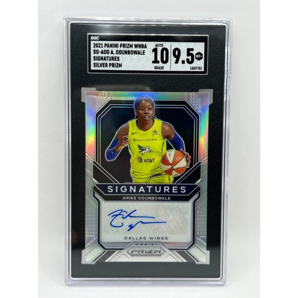 2021 Panini Prizm WNBA Signatures Silver Arike Ogunbowale Auto 10 Card 9.5 2ndYr - Image 1 of 2