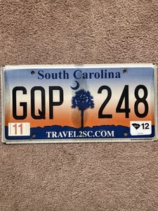 2012 South Carolina License Plate - GQP 248 - Nice! - Picture 1 of 2