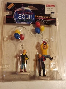 Juego de estatuillas de poliresina vintage Lemax Millennium 2000 globo para niños nuevo en caja NI - Imagen 1 de 8