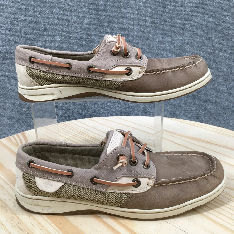 Zapatos Sperry para mujer 8 Rosefish informales 3 ojos barco planos STS81796 cuero marrón Foto 1 de 4