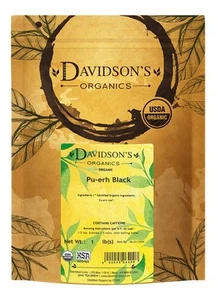 Davidson's Organics Pu-Erh Black Loose Leaf Tea 16-Ounce Bag Packaging may vary - Picture 1 of 2