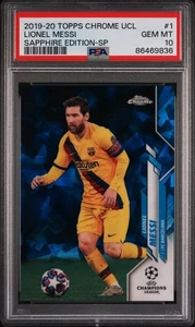 2019-2020 Topps Chrome UCL Lionel Messi Sapphire Edition SP PSA 10 - Bild 1 von 2