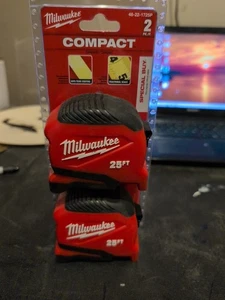 2 Pk - Milwaukee 25' Heavy Duty Tape Measure 48-22-1725P - Picture 1 of 3