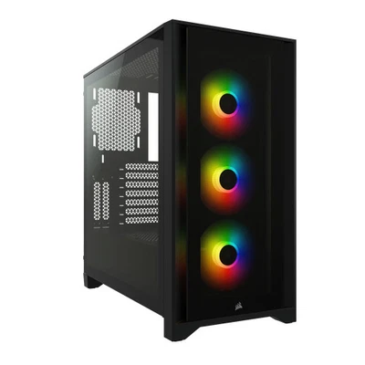 Corsair iCue 4000X RGB schwarz Midi Tower ATX Gaming Gehäuse TG Seitenfenster - Bild 1 von 4