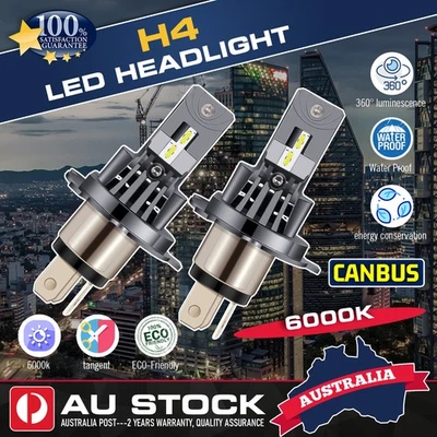 LED CANBUS Headlight Kit Bulbs Lamp FOR Ford Falcon BA BF FG XR6 XR8 H4 2PCS - image 1 of 4