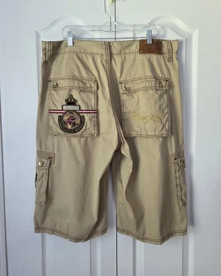 Pantalones Cortos Carga Coogi Para Hombres Talla 40 Beige Caqui Tostado Sueltos Hip Hop Bordados - COMO ESTÁN Foto 1 de 4