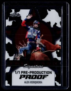 2024 Hoja Metal Bull Riding #1/1 Estampado Vaca Alex Cerqueira Prueba Mano Libre - Imagen 1 de 2