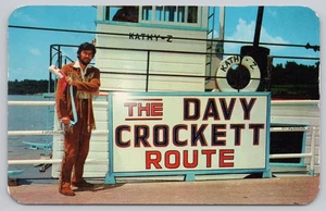 Cave In Rock Illinois Davy Crockett Route Ferry Fess Parker Chrome Postcard - Picture 1 of 2