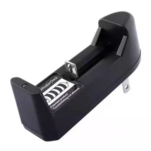 Cargador único ranura para baterías de 3,7 V 16340 14500 18350 enchufe de EE. UU. - Imagen 1 de 3
