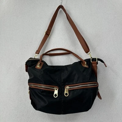 Bolso Bandolera Big Buddha Mujer Forrado Negro Doble Asa Bolso de Correo Cartera Foto 1 de 4