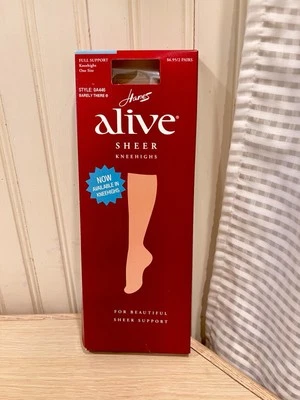 Hanes Alive Rodilleras Soporte Completo Transparente Paquete de 2 A446 Nuevo en Caja Foto 1 de 3