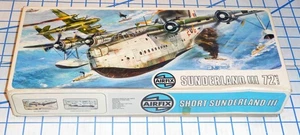 Vintage Airfix Short Sunderland 111 Flying Boat Bomber 1:72 No. 681 England MIB - Picture 1 of 9