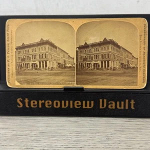Streets of Minneapolis Stereoview R.A. Taylor Publisher década de 1800 Minnesota - Imagen 1 de 2