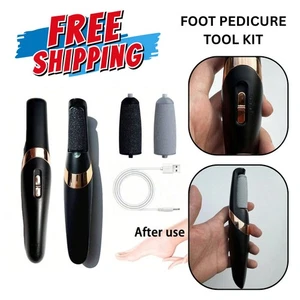 Electric Care Pedicure Foot File Hard Dead Skin Callus Remover Foot Grinder Kit - Picture 1 of 10