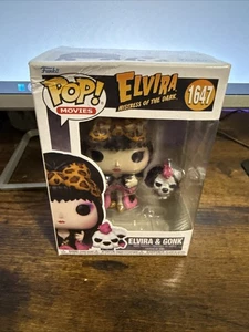 Funko Pop! Vinyl: Elvira & Gonk #1647 *DAMAGED BOX*Ships in Prot. - Picture 1 of 6
