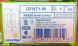 5 NEW LEVITON GFNT1-W WHITE SMARTLOCKPRO NO FAULT RECEPTACLES - CW - Picture 1 of 2