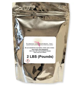 2 LB. Ácido cítrico orgánico puro Grado alimenticio FCC / USP Anhidro granular NO OGM - Imagen 1 de 1