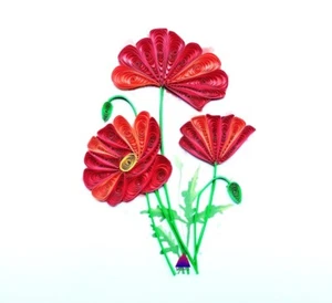 3D Quilling Grußkarte Blume Floral Geburtstag Mama Mutter Danke Valentinstag - Bild 1 von 9