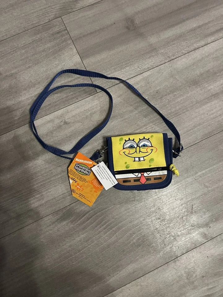 Spongebob Yellow Kids String Purse Cross Shoulder Bag Wallet (Cut Tag) - Image 1 of 1