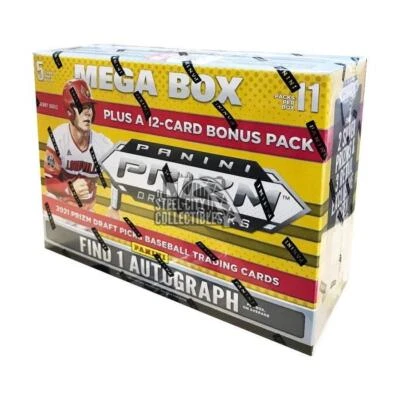 2021 Panini Prizm Draft Picks Baseball 11-Pack Mega Box (Green Pulsar Prizms)