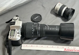 MINOLTA MAXXUM HTsi PLUS 35mm Filmkamera Sigma 70-300mm DL Objektiv FUNKTIONIERT SIEHE VIDEO - Bild 1 von 17