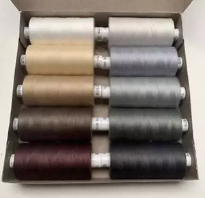 Coats Moon Neutral Mix 120s Sewing Thread - Box Of 10 Reels - 1000 Yard Spools - Picture 1 of 1