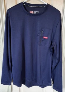 Wrangler Workwear Mens XL Blue Long Sleeve With Zip Pocket Shirt - Picture 1 of 4
