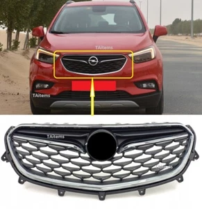 REJILLA CENTRAL SUPERIOR DELANTERA PRINCIPAL PARA OPEL MOKKA 2016-2019 + MOLDURAS CROMADAS - Imagen 1 de 6