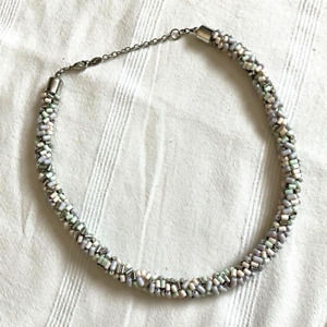 Accessorize necklace stone cluster bead pastel colour 56cm costume jewellery