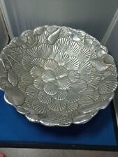 Arthur Court large Shell bowl aluminum 14" x 4" chip / salad