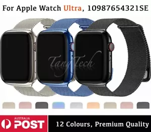 Band For Apple Watch iWatch Series 10-1 Ultra Milanese Magnetic Stainless Loop - Picture 1 of 18