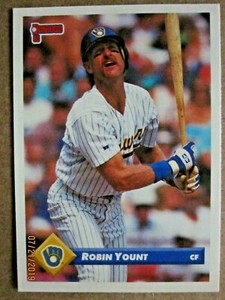 1993 DONRUSS BASEBALL #17 ROBIN YOUNT PROMOTIONAL SAMPLE PREVIEW