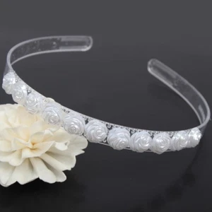 Diadema accesorios para el cabello tocado diademas rosas pelo transparente - Imagen 1 de 2