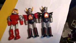 Lotto 3 Robot Polistil Metallo Anni 70-80 Vintage - Foto 1 di 9