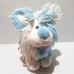 Vtg Kenner Disney Fluppy Dogs Plush-Brave Flup-Shaggy Yarn Hair-Bandana-1986-12" - Picture 1 of 8