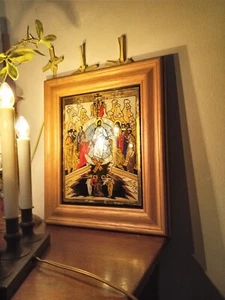 Ikone auf Glas heilige Auferstehung orthodoxe handbemalte Ikone - Bild 1 von 3