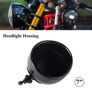 7" Headlight Housing Shell Bucket For Harley Heritage Fat Boy Softail 1986-2014 - Picture 1 of 8