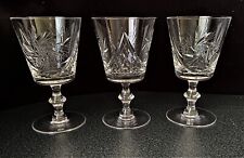 Set of 3 Ajka Csopak Pinwheel Water Goblets Hungary 3 3/4"