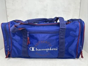 Vintage Authentic Champion Team USA Duffle Bag Sport Travel Shoulder Blue NOS - Picture 1 of 4