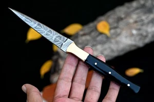 Custom HandMade Hunting Boot Knife Hand Forged Damascus Steel Blade 1270 - Picture 1 of 5