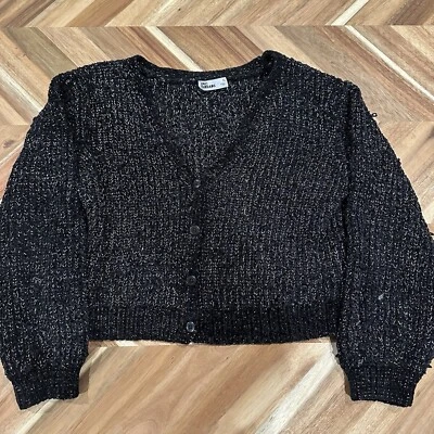 Cárdigan negro brillo Epic Threads talla YXL Foto 1 de 4