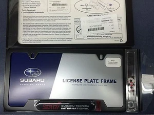 OEM Genuine Subaru Impreza "STi" Black License Plate Frame SOA342L126 NEW STi - Picture 1 of 1