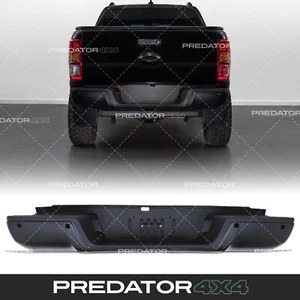 REPLACEMENT REAR BUMPER WITH SENSOR HOLES BLACK FOR FORD RANGER T6 T7 T8 12-22 - Picture 1 of 12